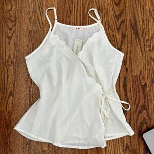 White Tie Tank Top Size XS